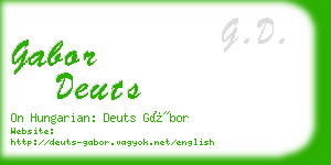 gabor deuts business card